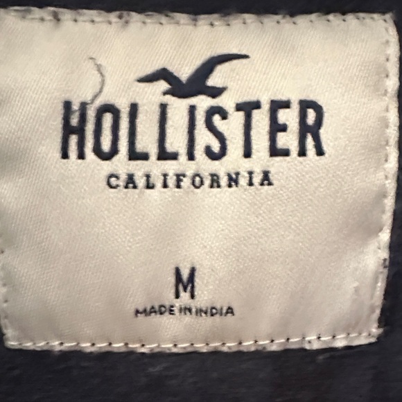 Hollister Men's Navy Plaid Shirt Jacket with Charcoal Sleeves - Picture 2 of 4